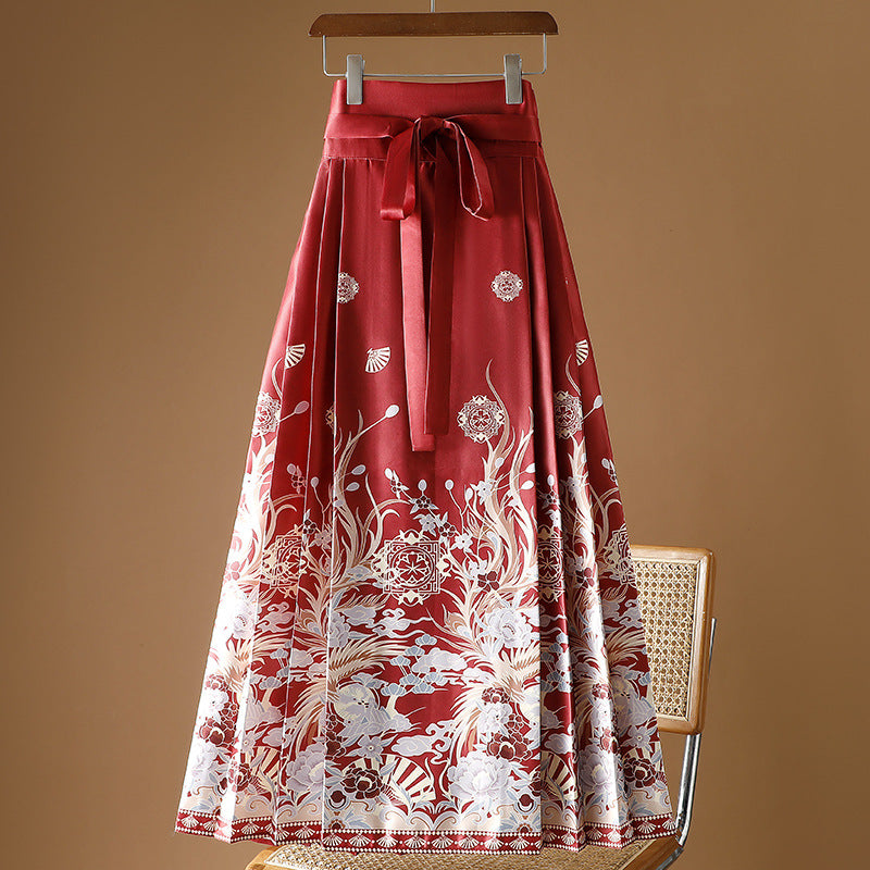 Moonlight Pleated Hanfu Skirt
