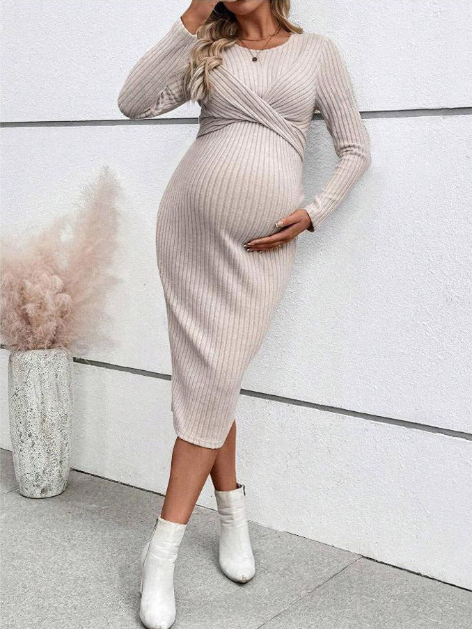 Twisted Elegance Maternity Dress