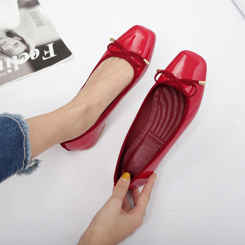 French Square Toe Ballet Flats