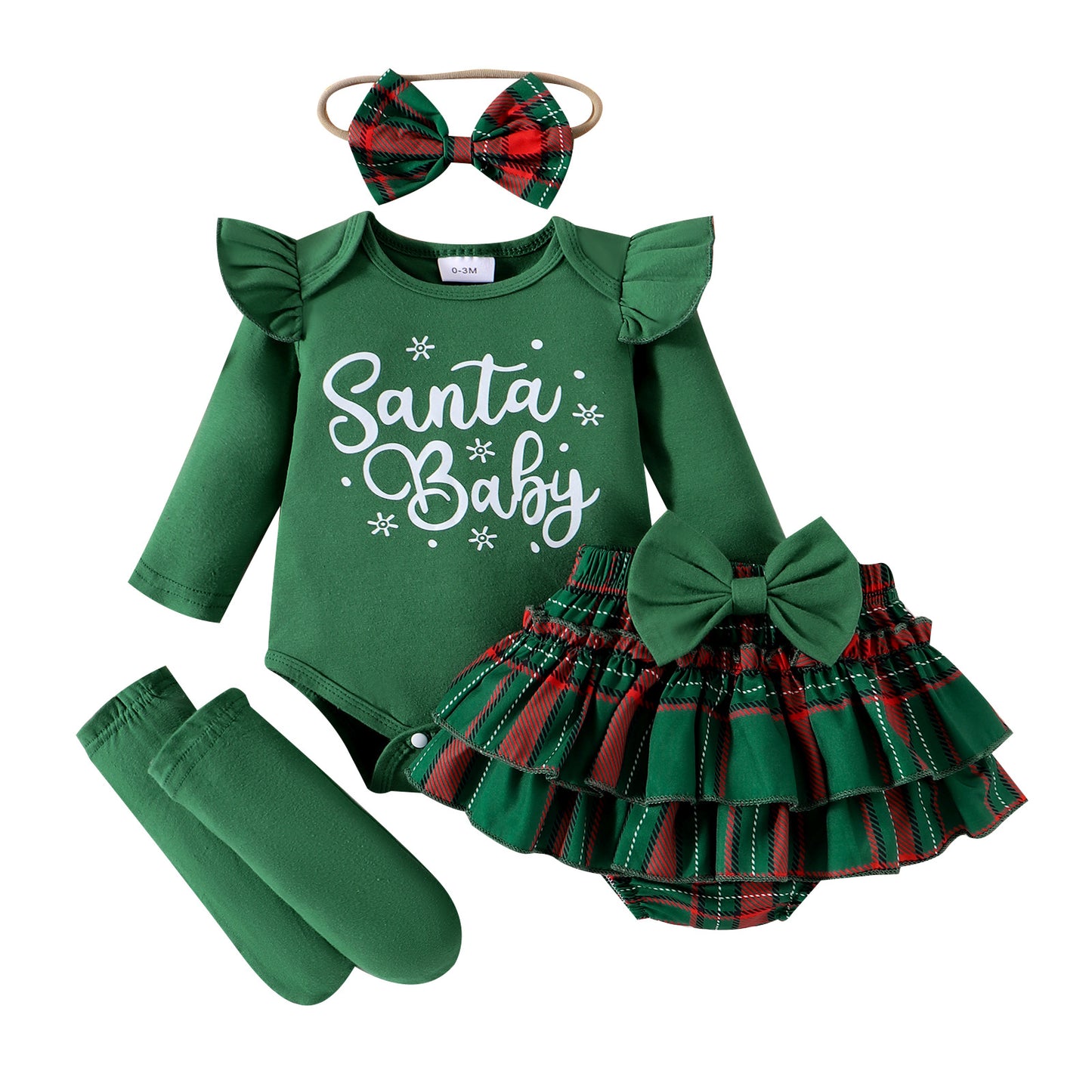 Little Holiday Plaid Skirt Set