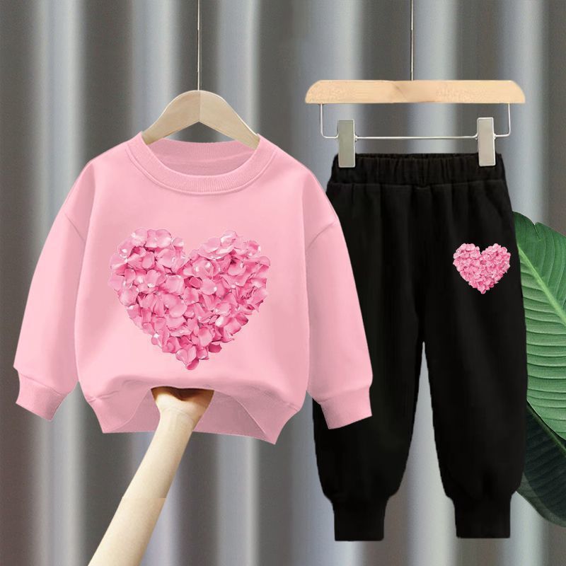 Cute Cartoon Girls' Two-Piece Set