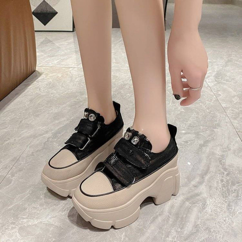 Autumn High Heel Velcro Platform Shoes