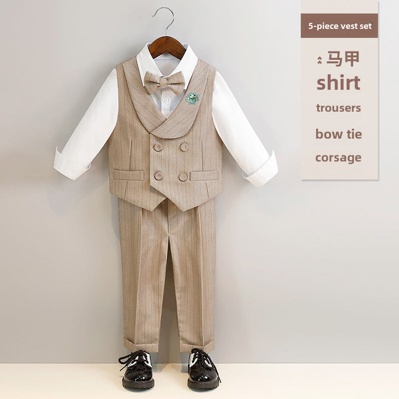 Junior Gentleman's Suspenders & Vest Set