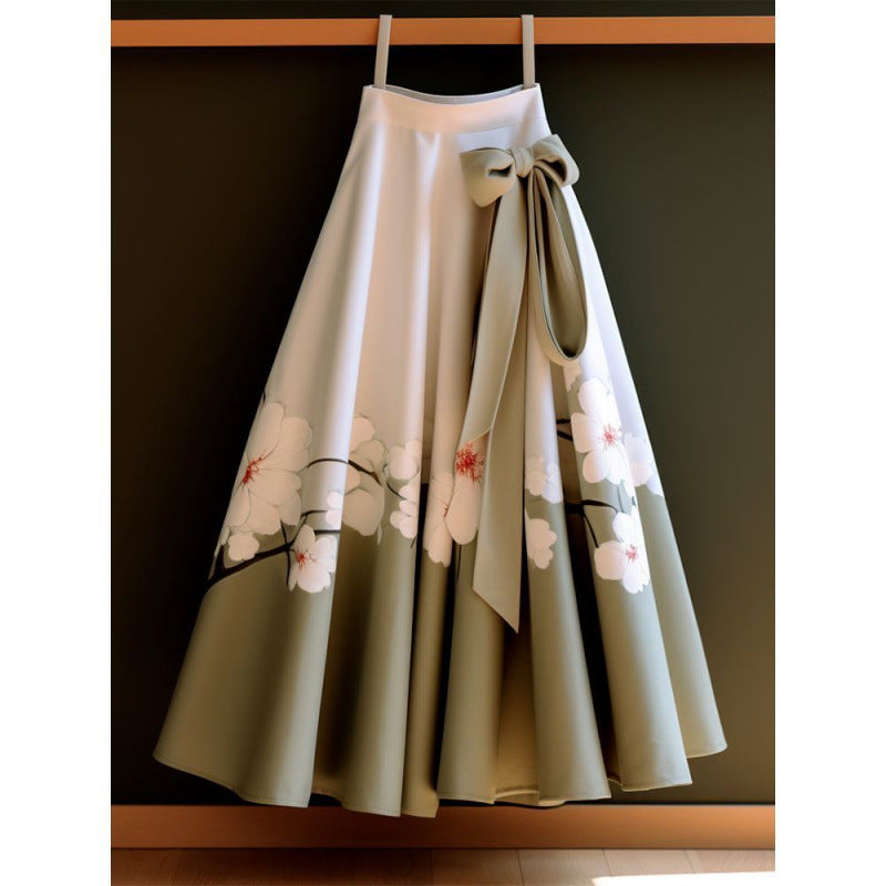 Plus-Size Pleated Skirt