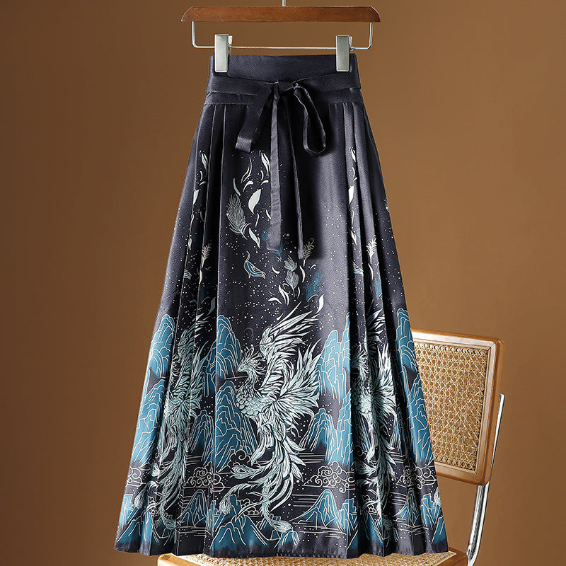 Moonlight Pleated Hanfu Skirt