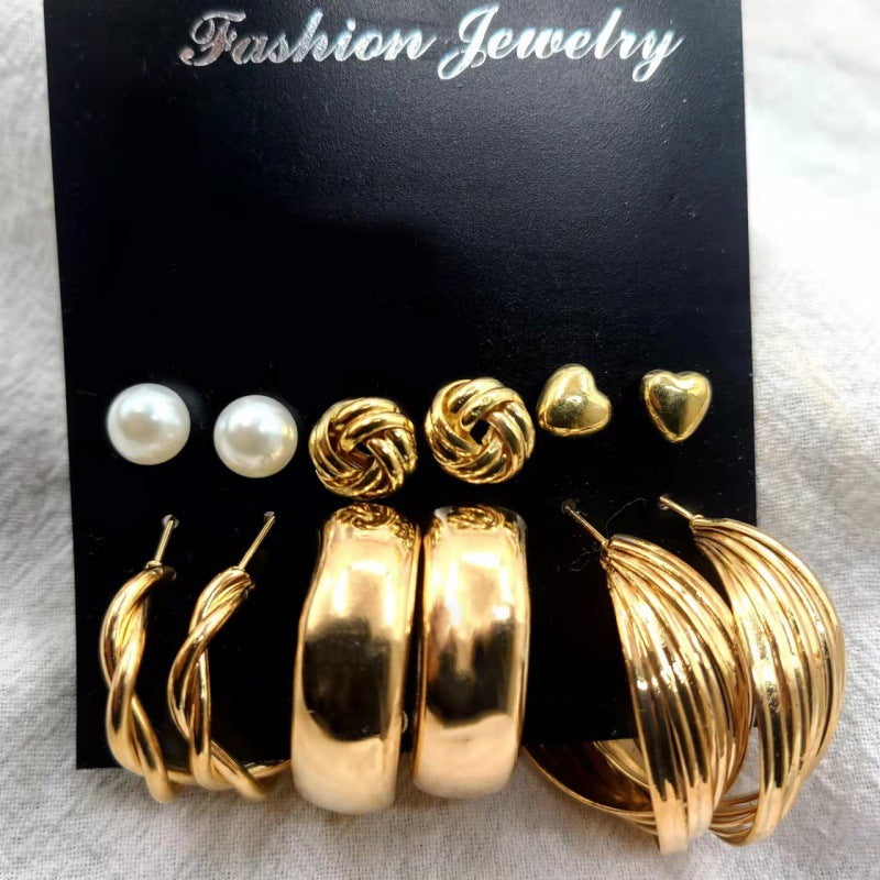 Shiny Gold Earrings for Women Girls