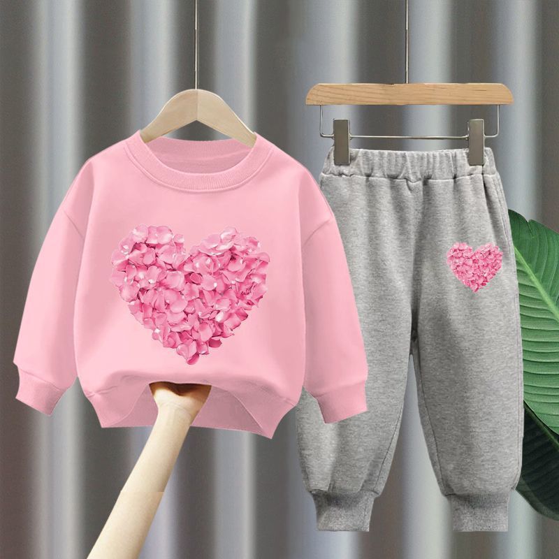 Cute Cartoon Girls' Two-Piece Set