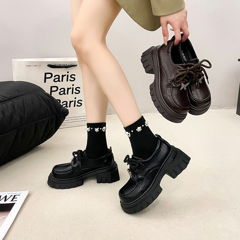 Women's Heightened Loafers with Block Heel
