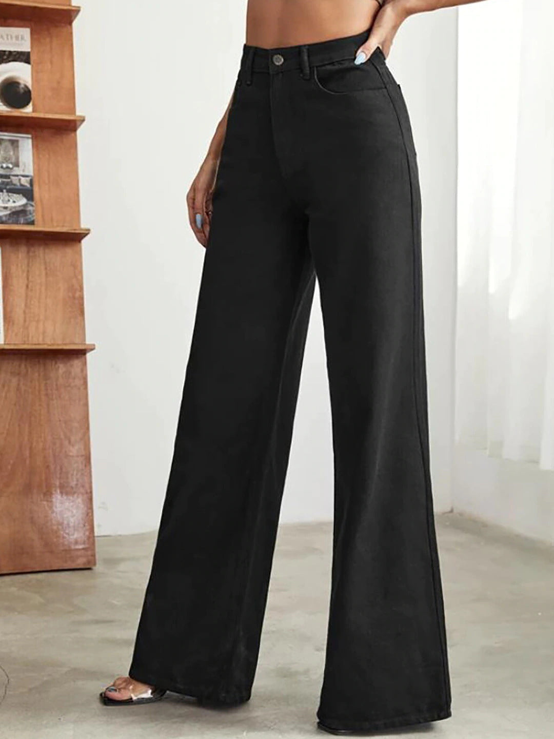Straight leg classic, versatile loose denim pants