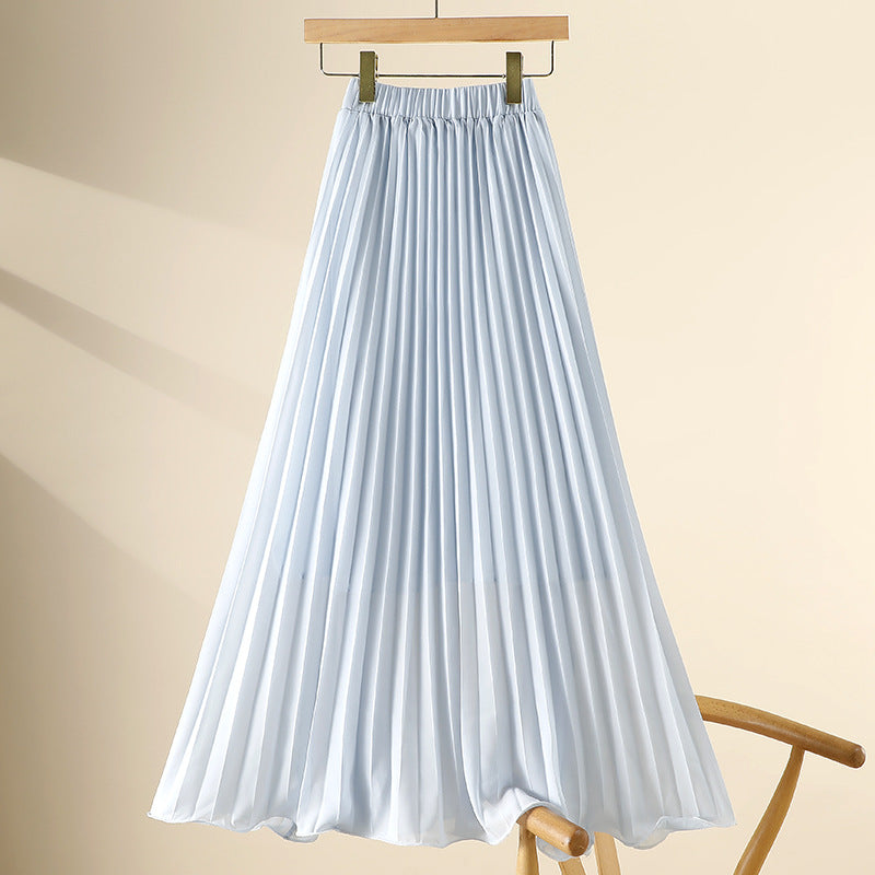 High-Waisted Chiffon Skirt