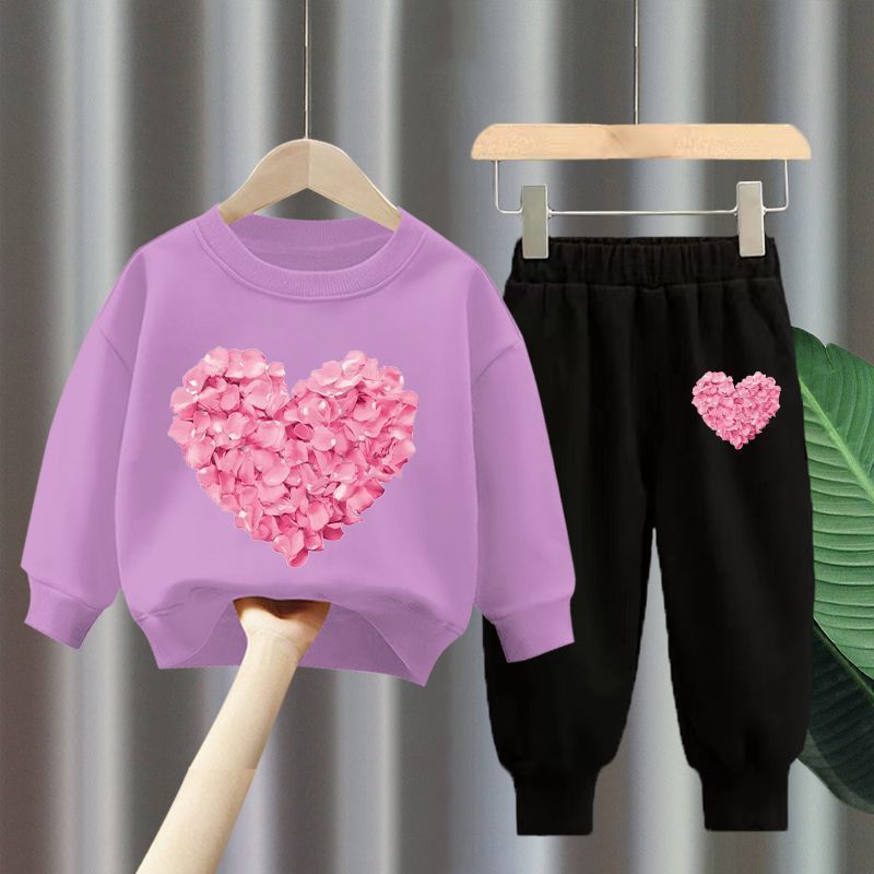 Cute Cartoon Girls' Two-Piece Set