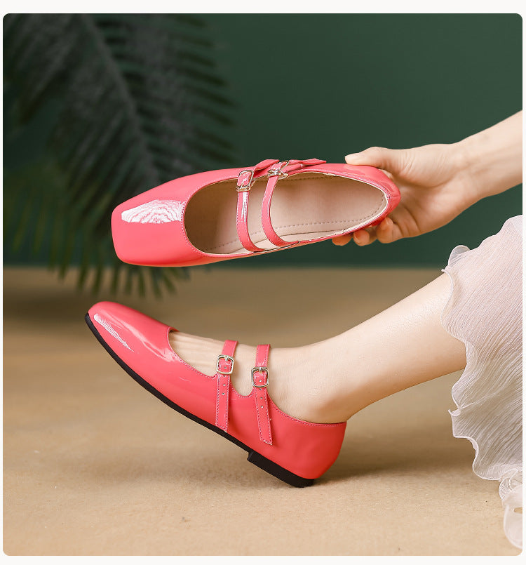 Vintage Red Patent Mary Jane Flats