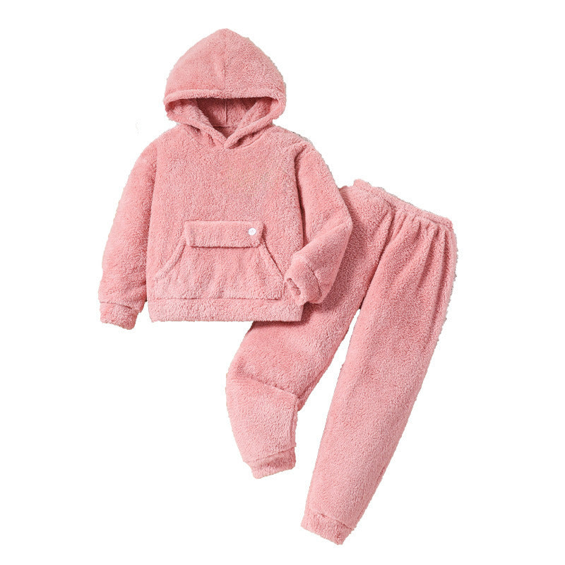 Girls' Plush Hoodie & Jogger Set