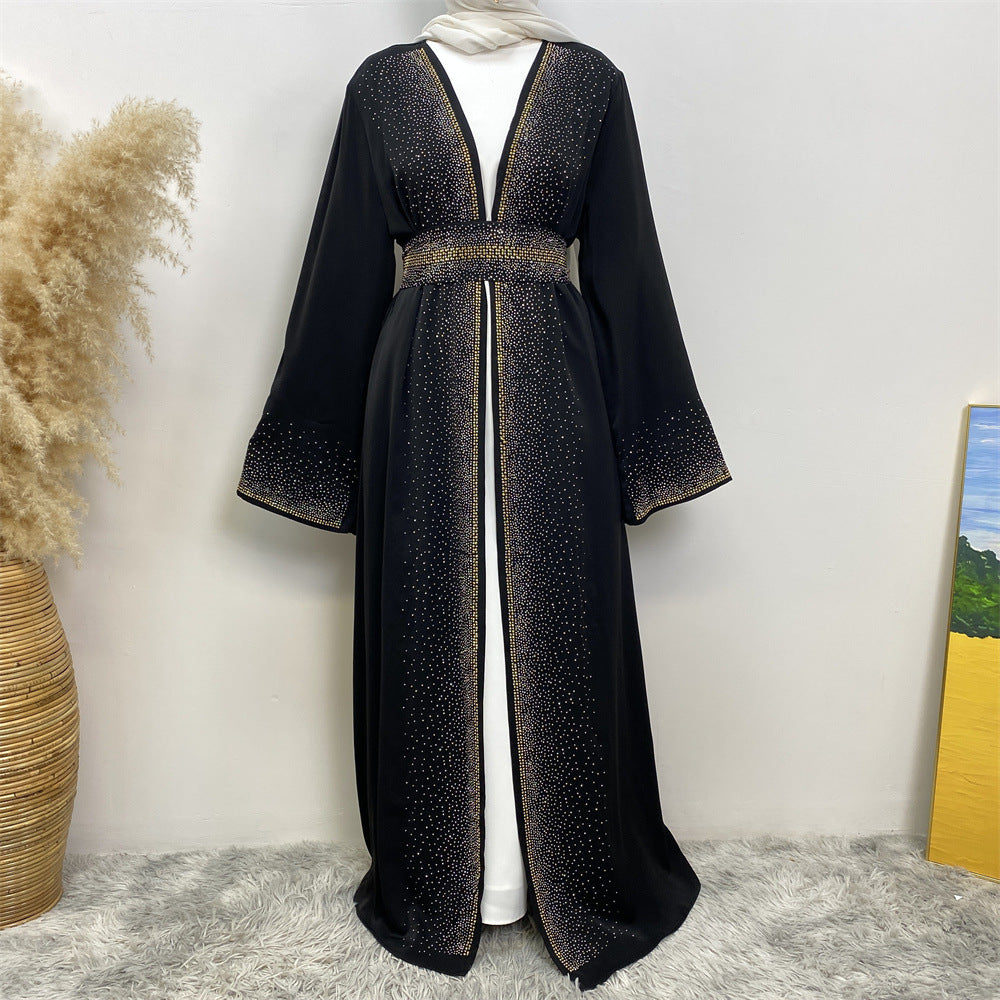 Diamond Tie Cardigan Dress with Pockets Elegant & Stylish