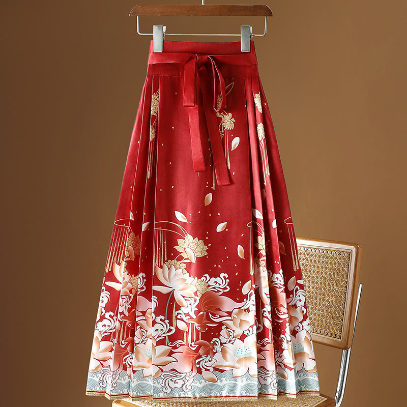 Moonlight Pleated Hanfu Skirt