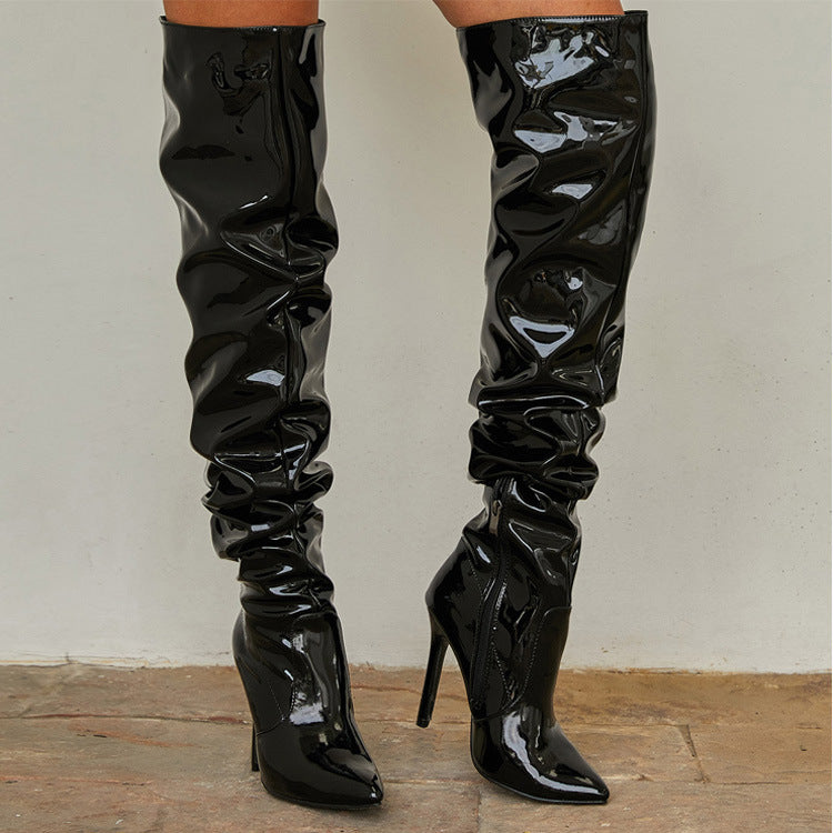 Stylish High Tube High Heel Boots: Women's Autumn & Winter Footwear (On hand)