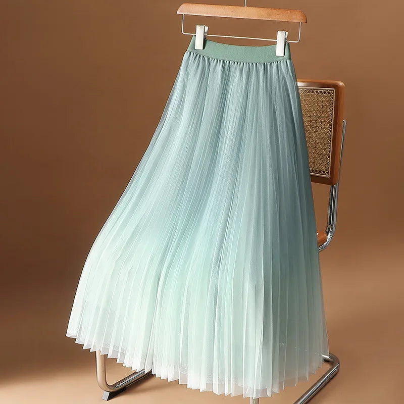 Ombre Mesh Skirt