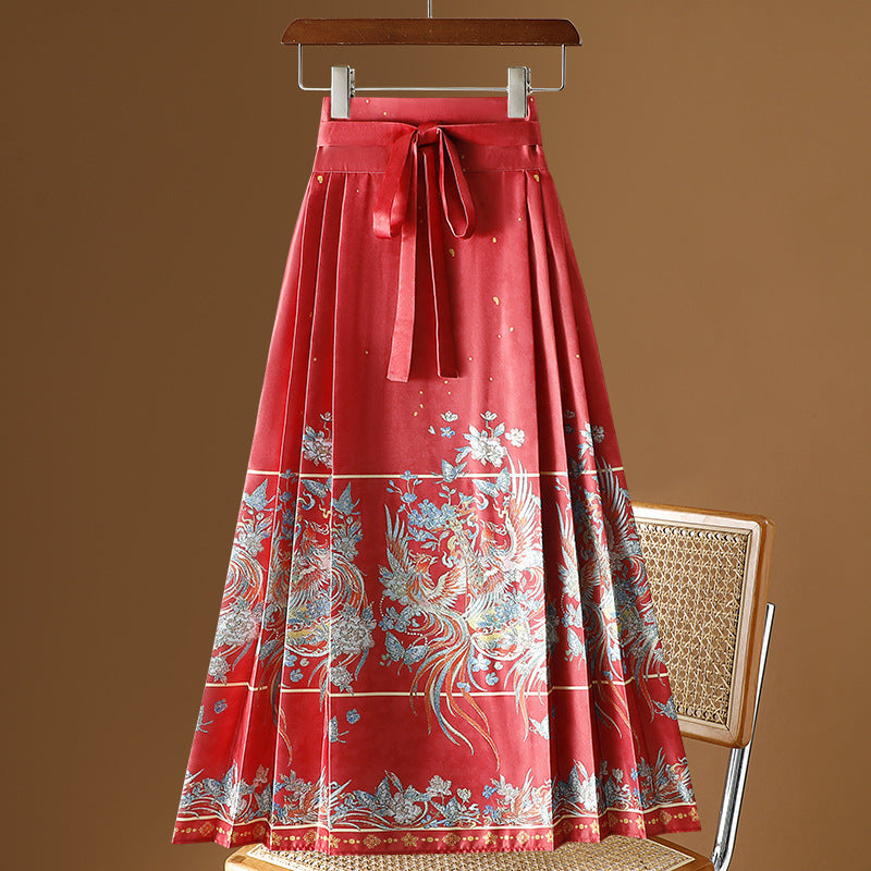 Moonlight Pleated Hanfu Skirt