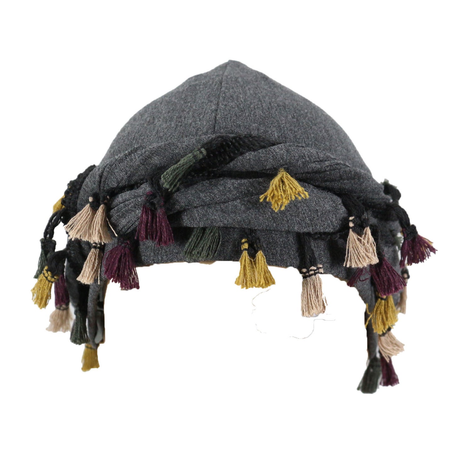 Satin Headscarf Cap with Twisted Beard Tail