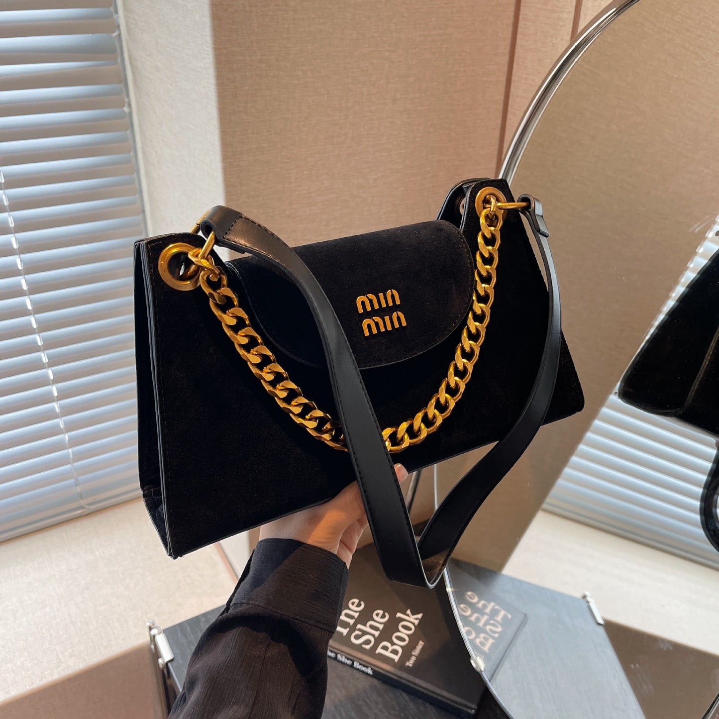 Frosted Chain Shoulder Bag