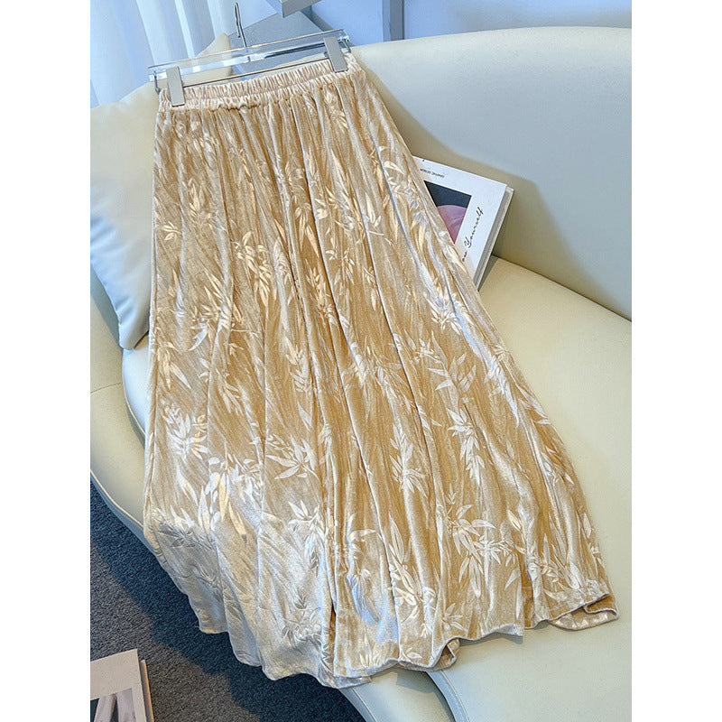 Classic Velvet Midi Skirt