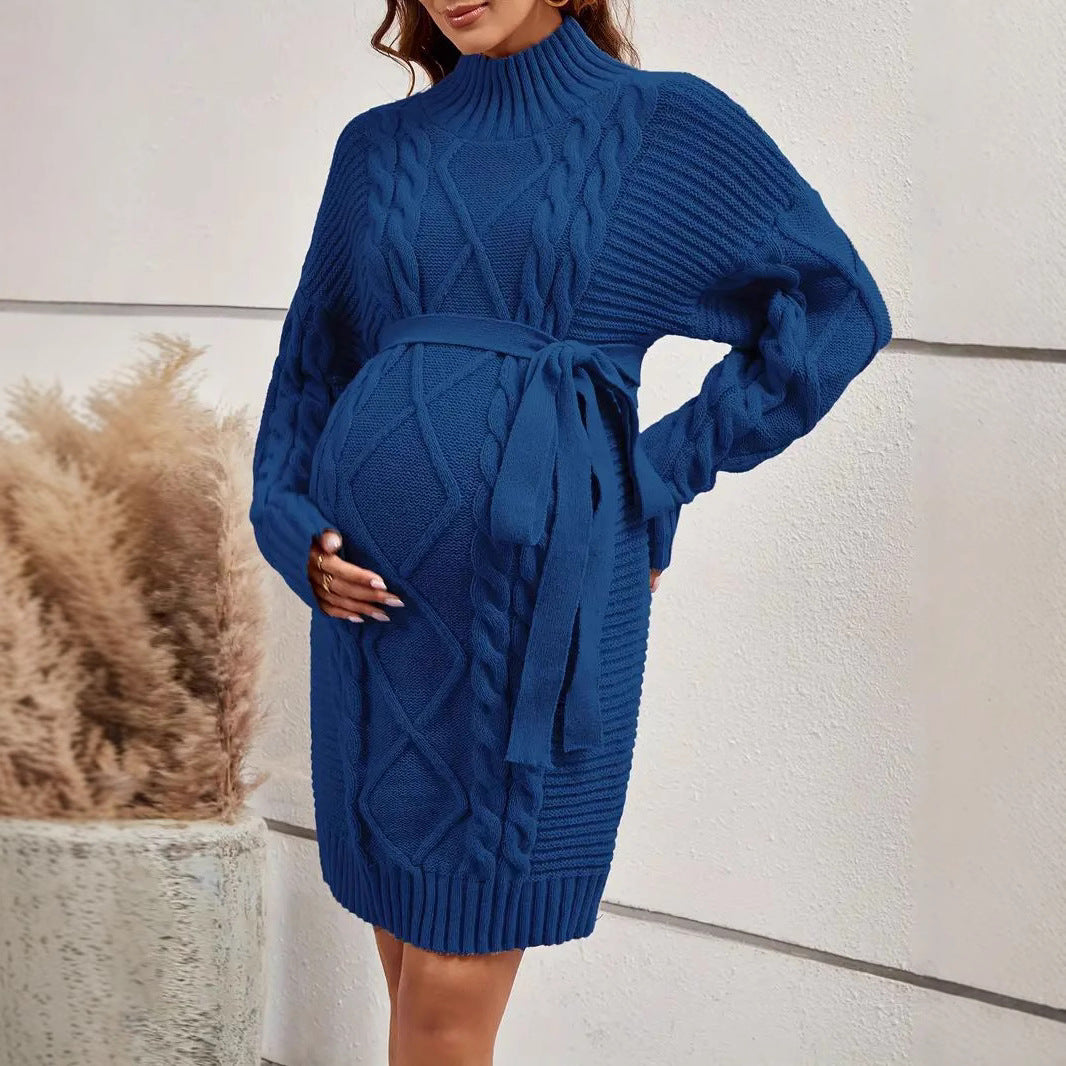 Cozy Embrace Maternity Sweater Dress