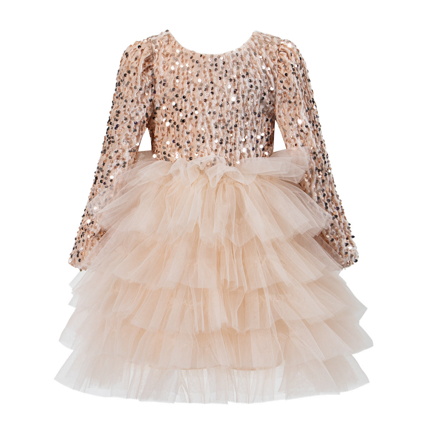 Elegant Tiered Sequin Dress