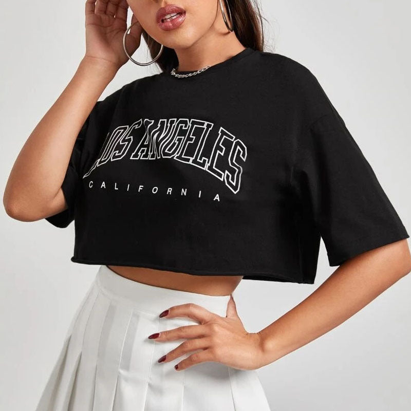 Letter short-sleeved T-shirt