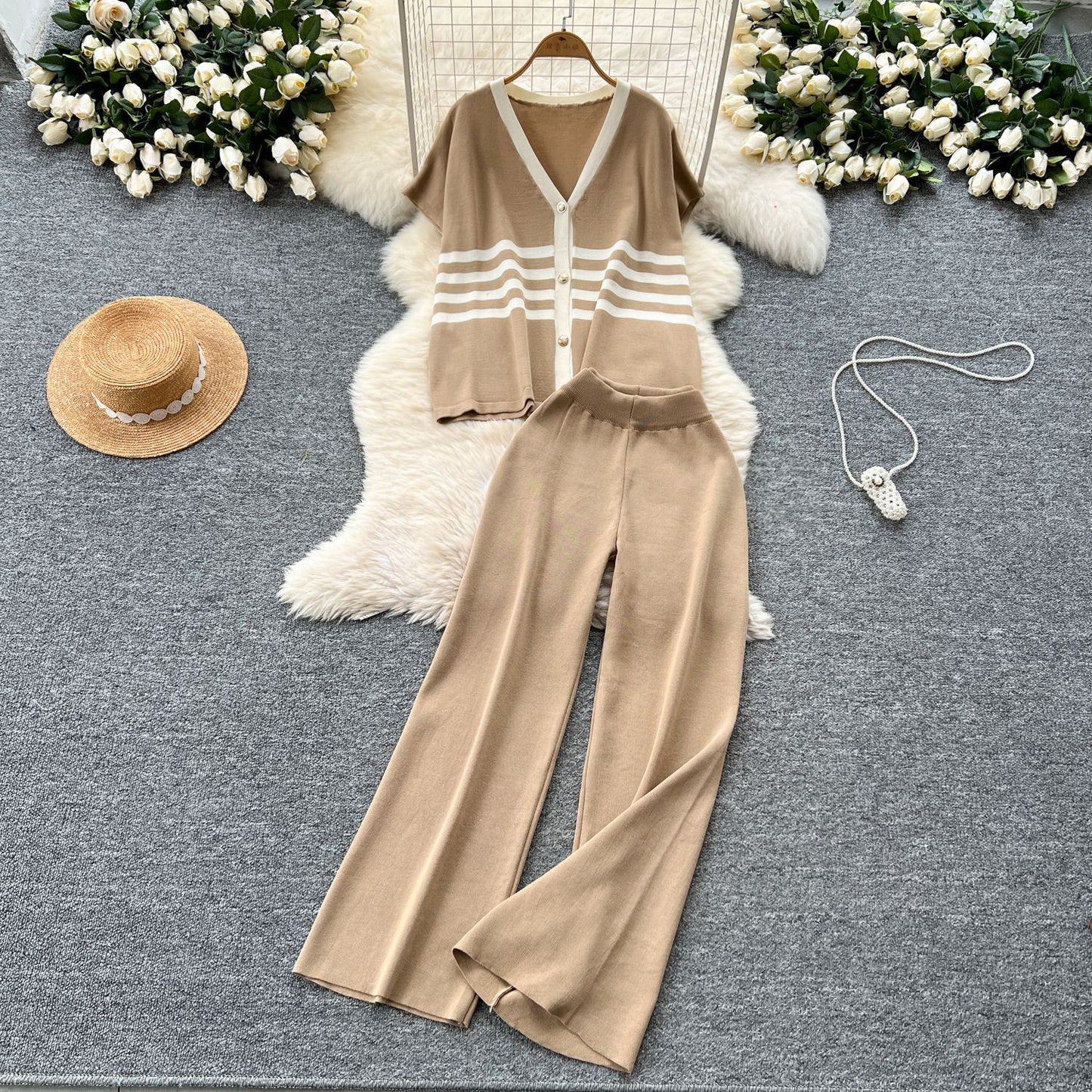 Loose Fit Knit Two-Piece Set
