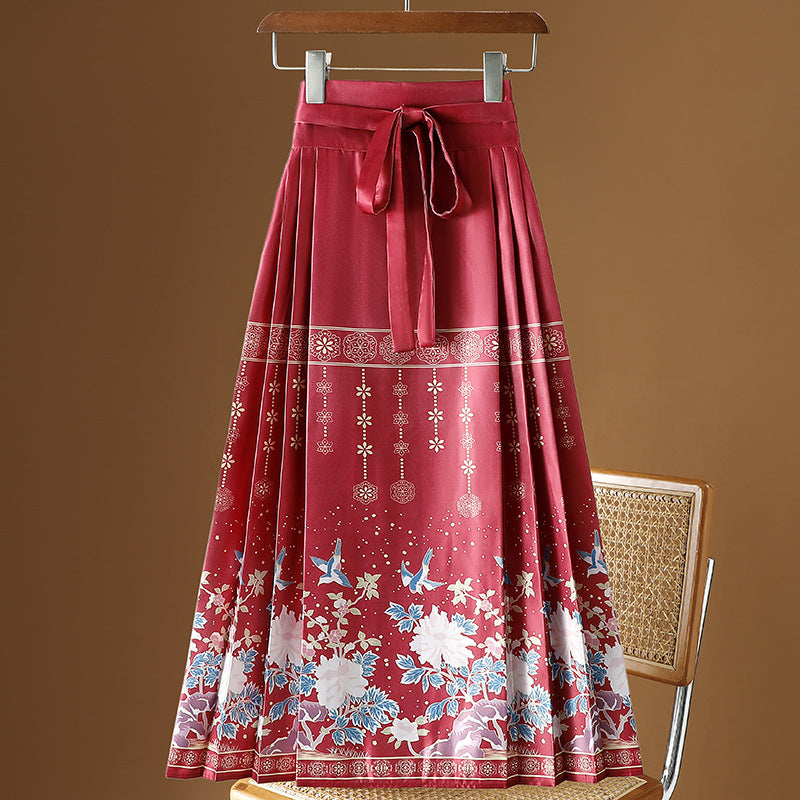 Moonlight Pleated Hanfu Skirt