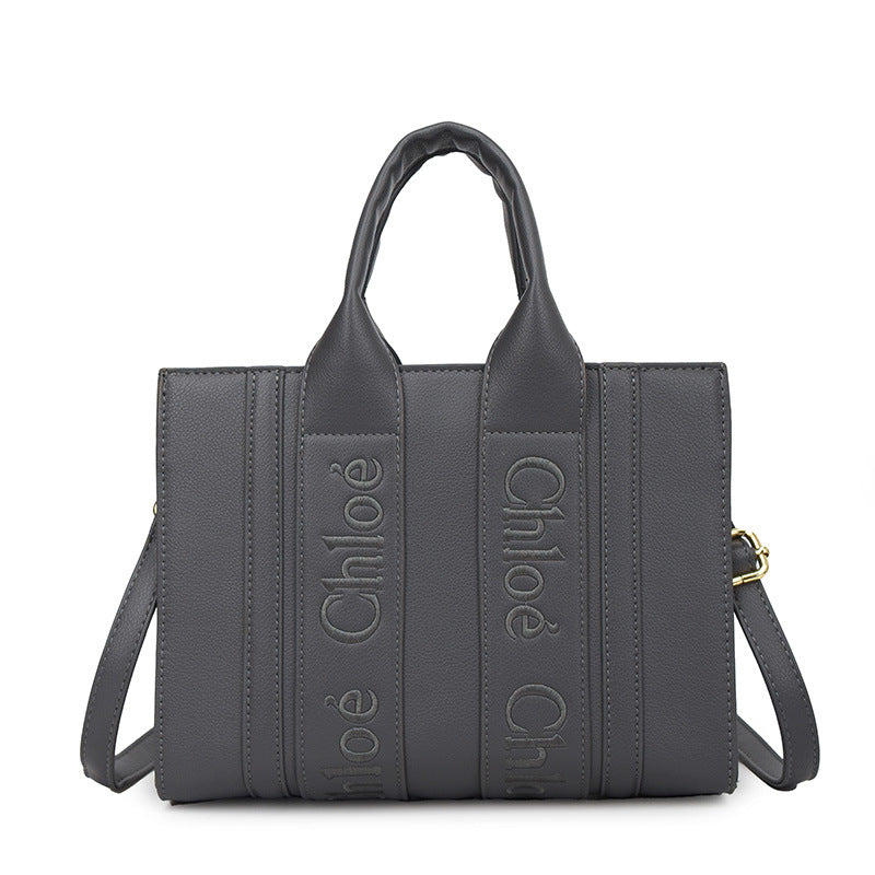 Korean Embroidery Letter Tote Bag