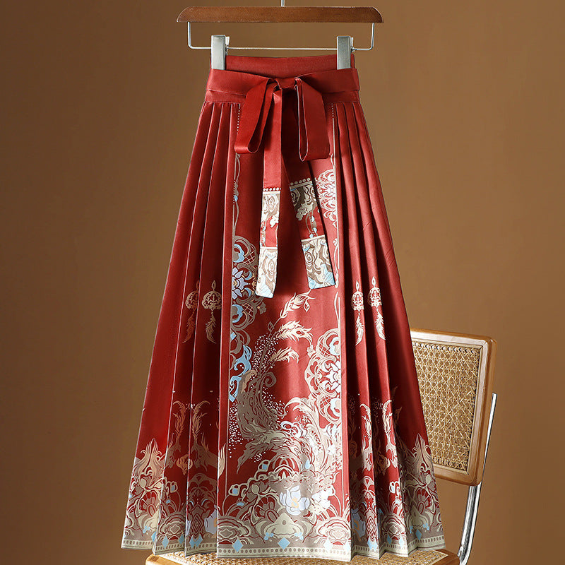 Moonlight Pleated Hanfu Skirt