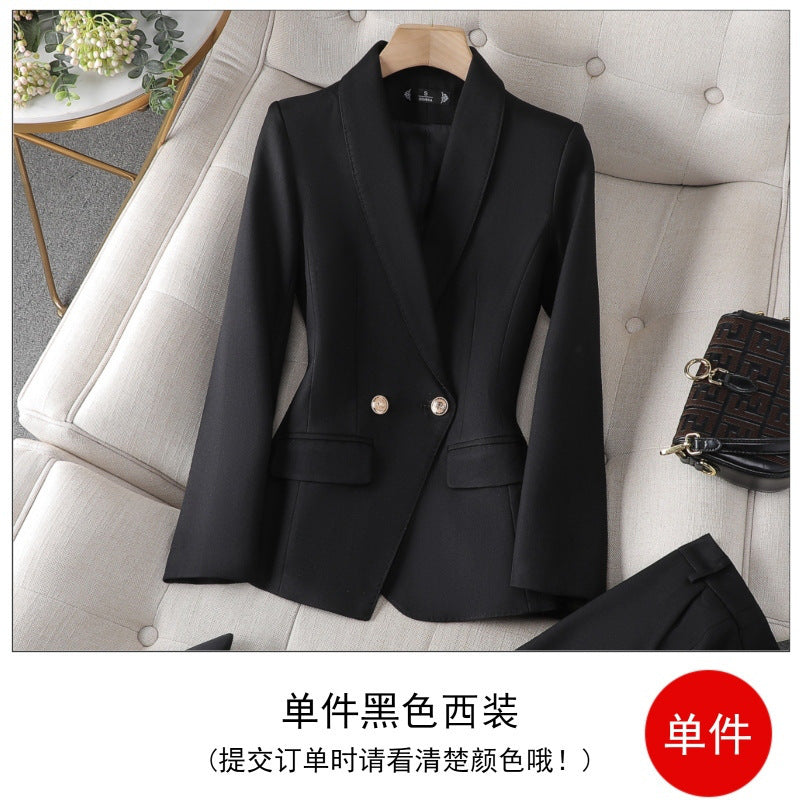 Women's Burgundy High-End Blazer Suit Set
