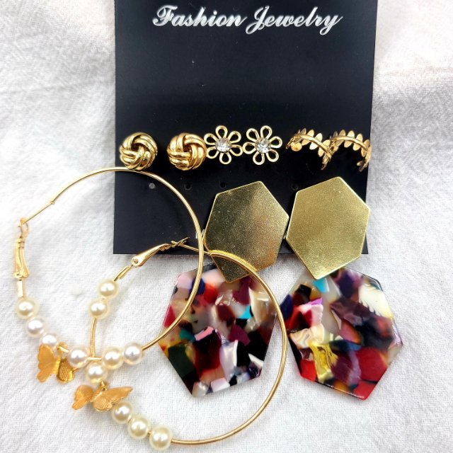 Shiny Gold Earrings for Women Girls