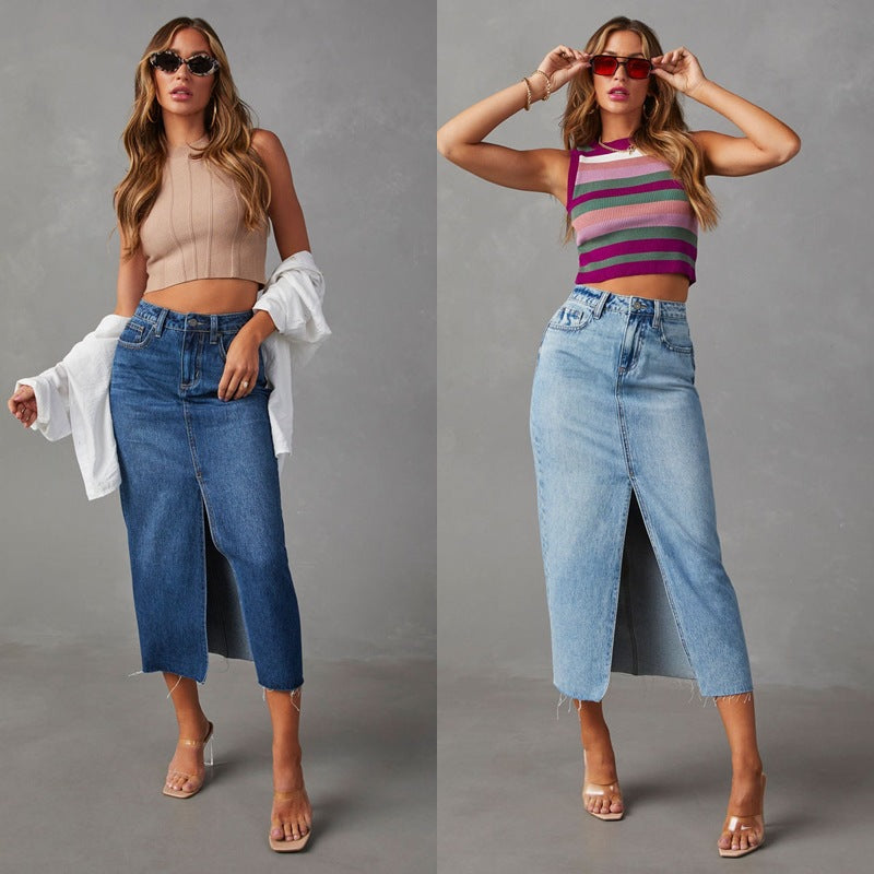 A-line midi skirt
