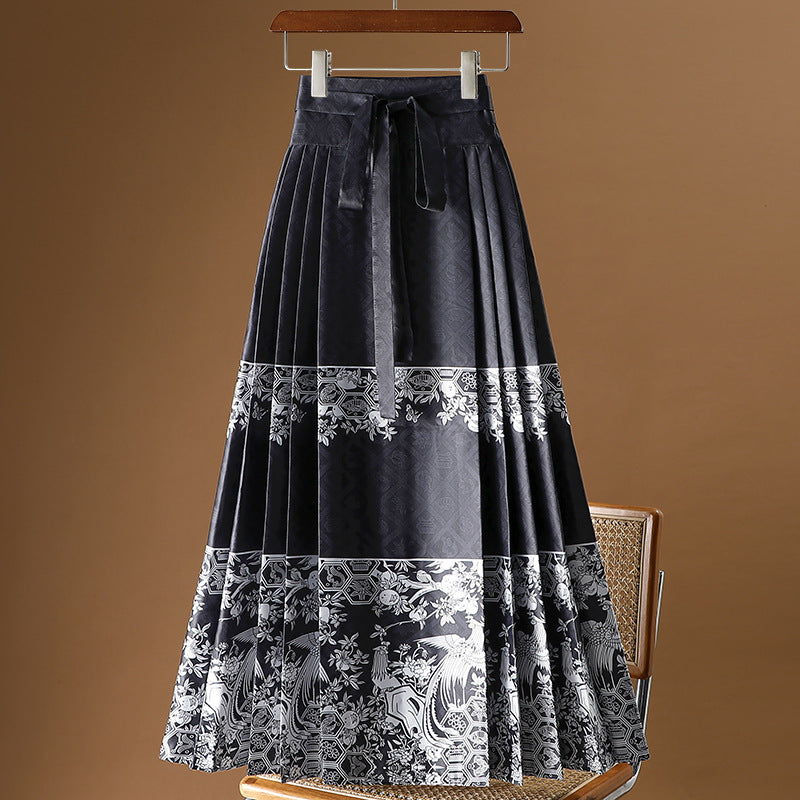 Moonlight Pleated Hanfu Skirt