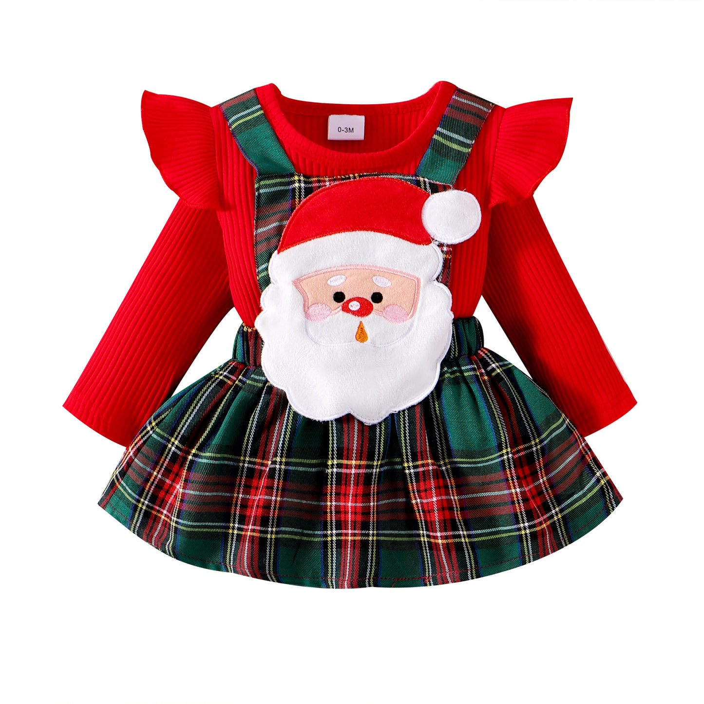 Santa Sweetheart Plaid Strap Skirt Set