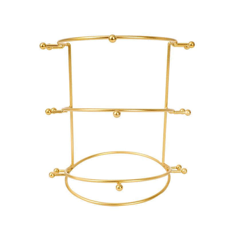 Bridal crown display shelf, hair ornament shelf, gold