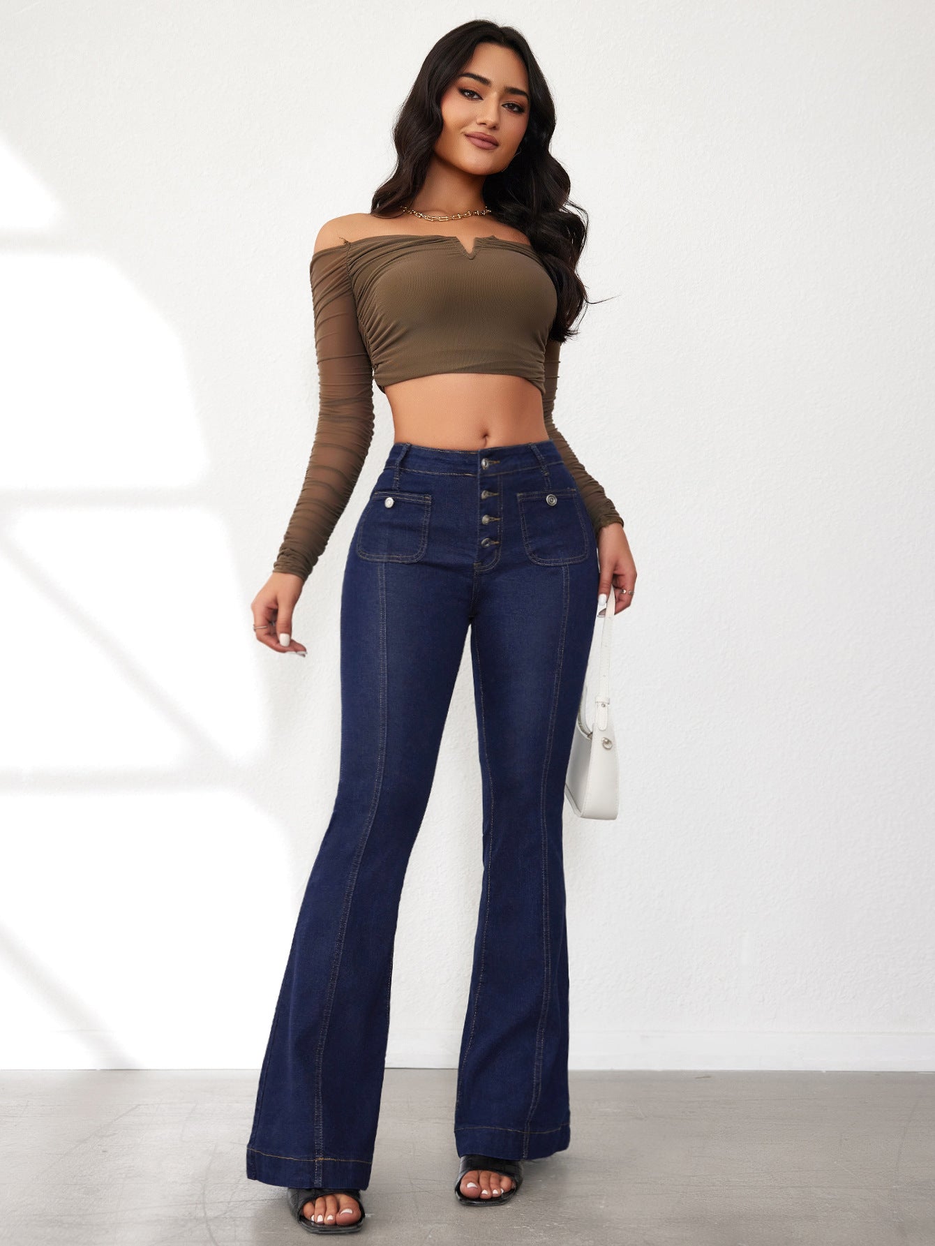 New Breasted Slim Bootcut Pant