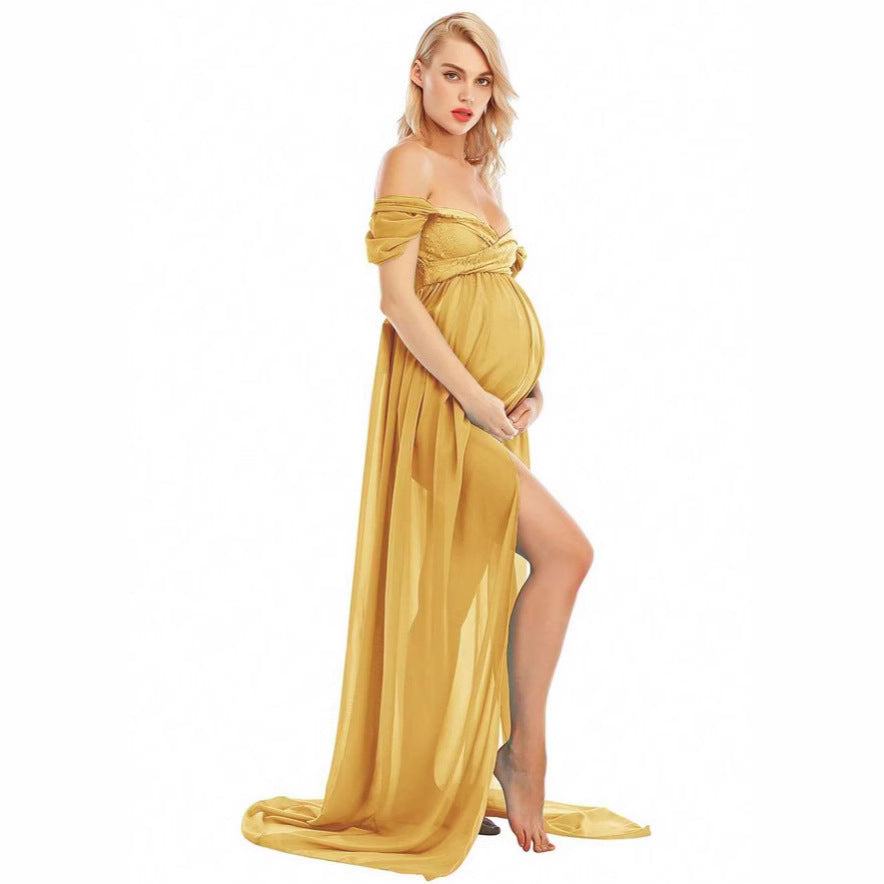 Elegant Maternity Photoshoot Dress