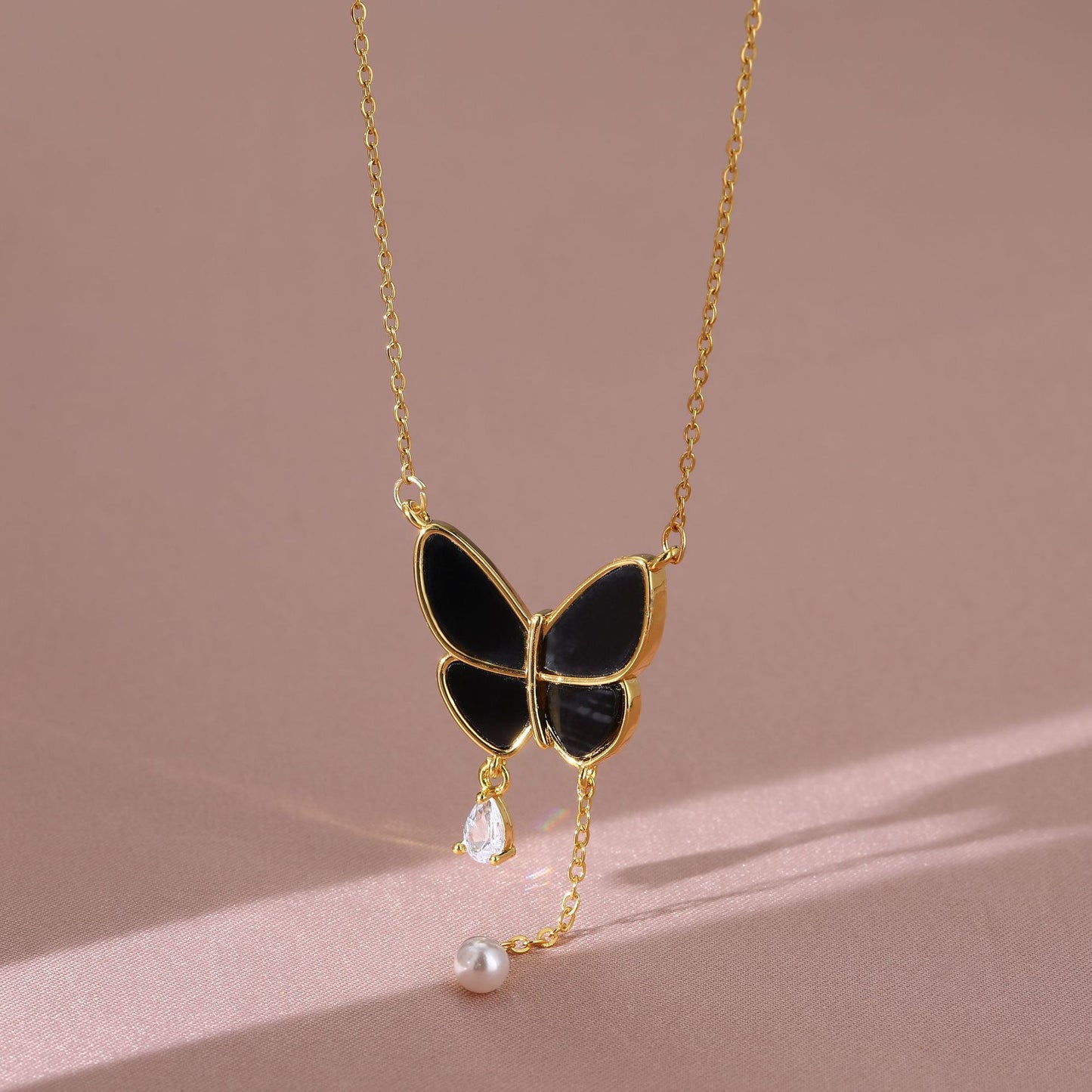New Butterfly Titanium Steel Necklace