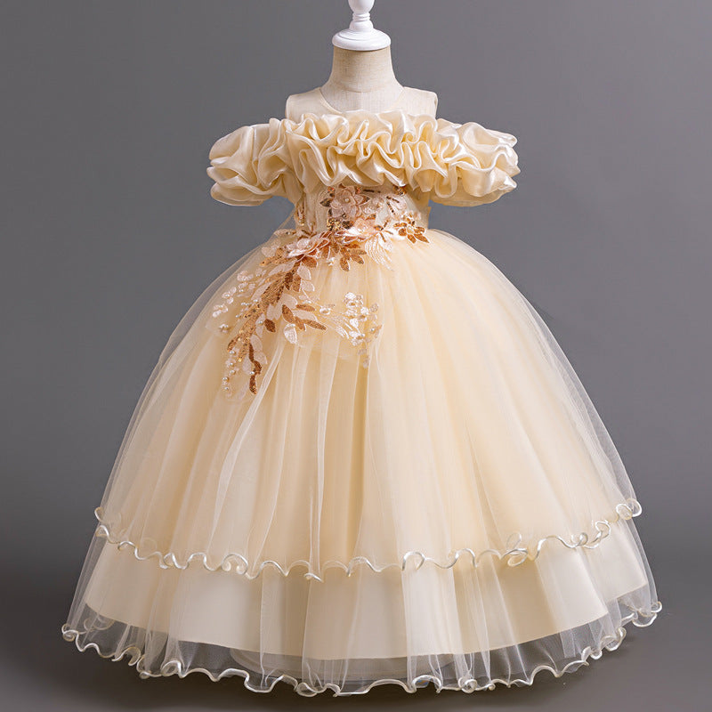 Elegant Ruffle Tulle Princess Gown