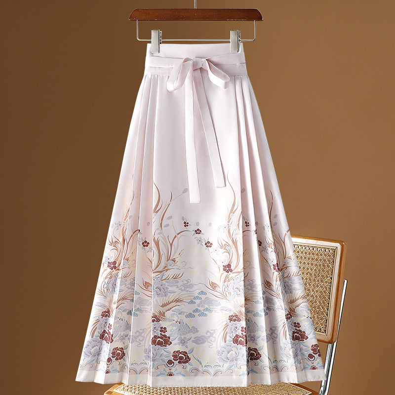 Moonlight Pleated Hanfu Skirt