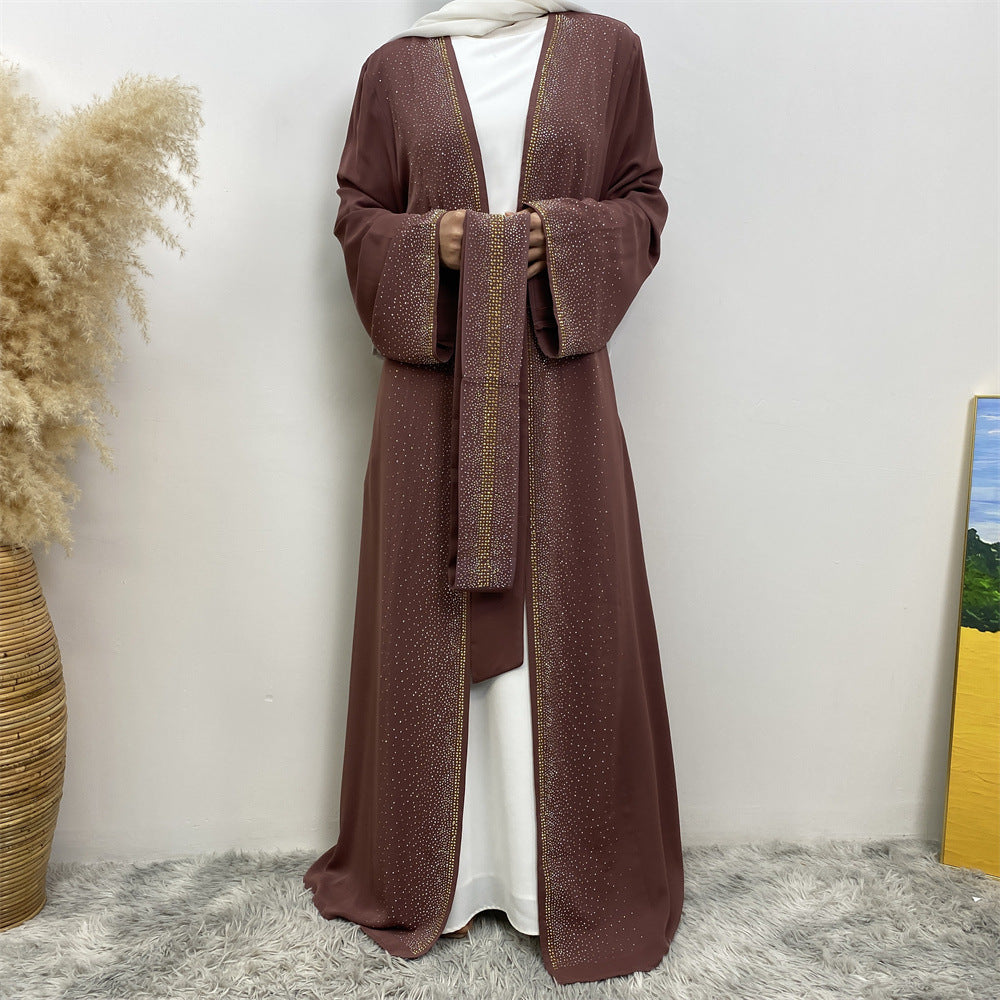 Diamond Tie Cardigan Dress with Pockets Elegant & Stylish