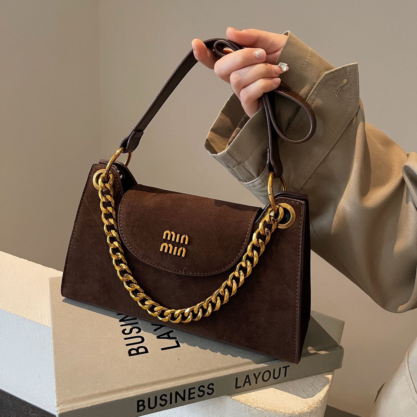 Frosted Chain Shoulder Bag