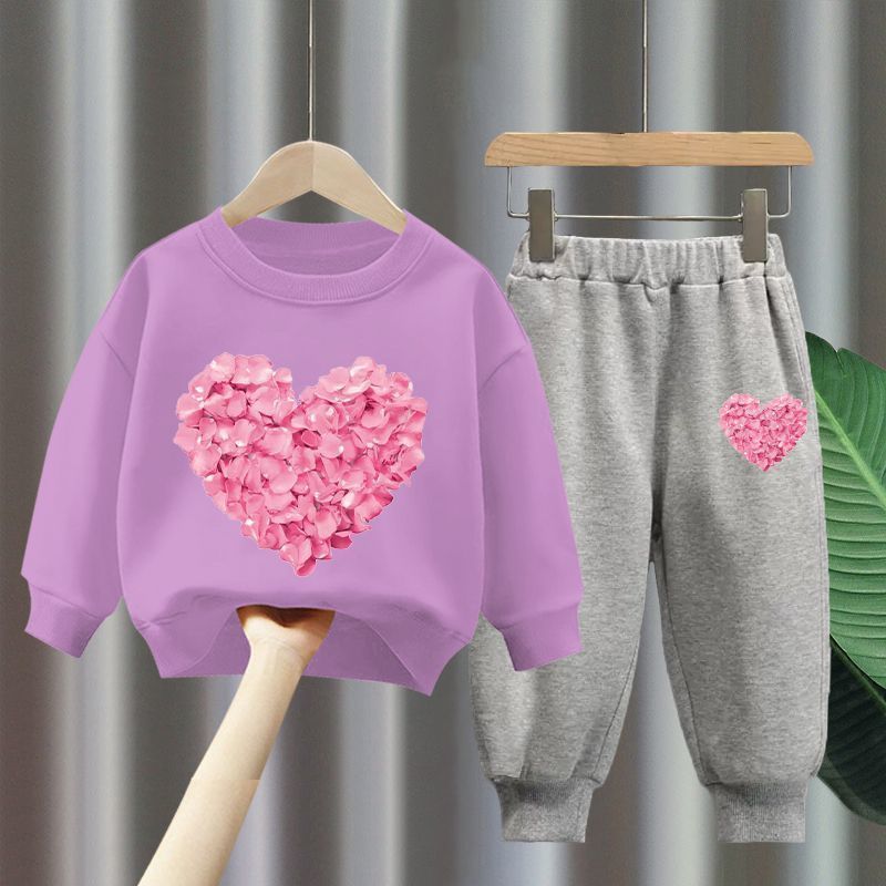 Cute Cartoon Girls' Two-Piece Set