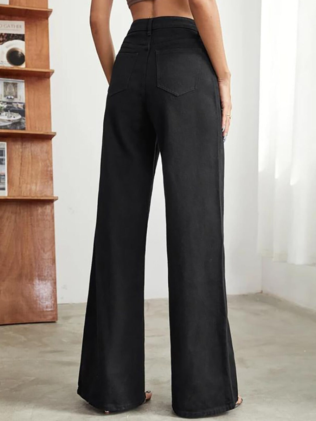 Straight leg classic, versatile loose denim pants