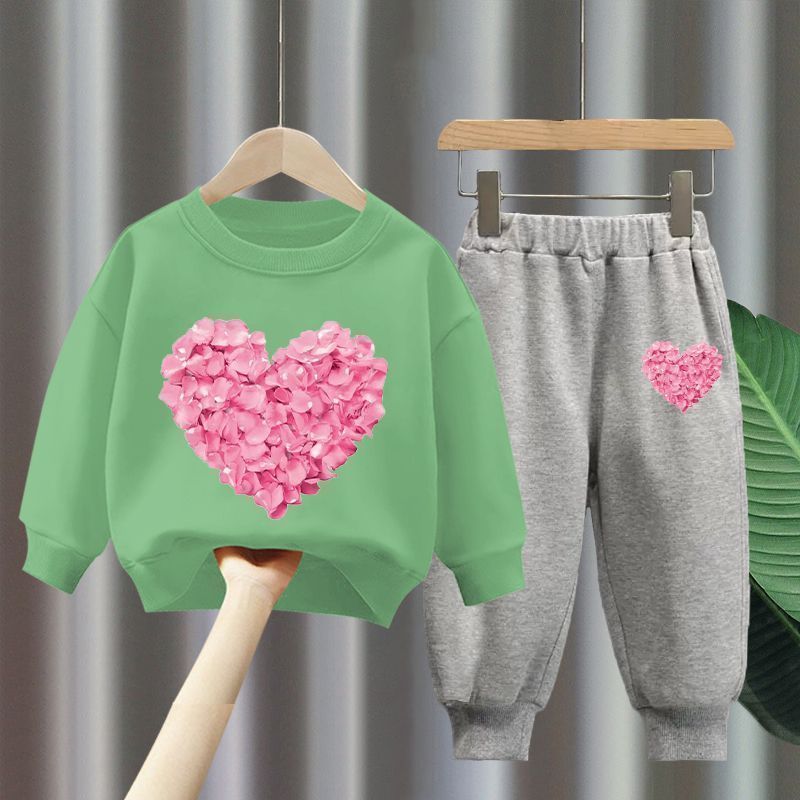 Cute Cartoon Girls' Two-Piece Set