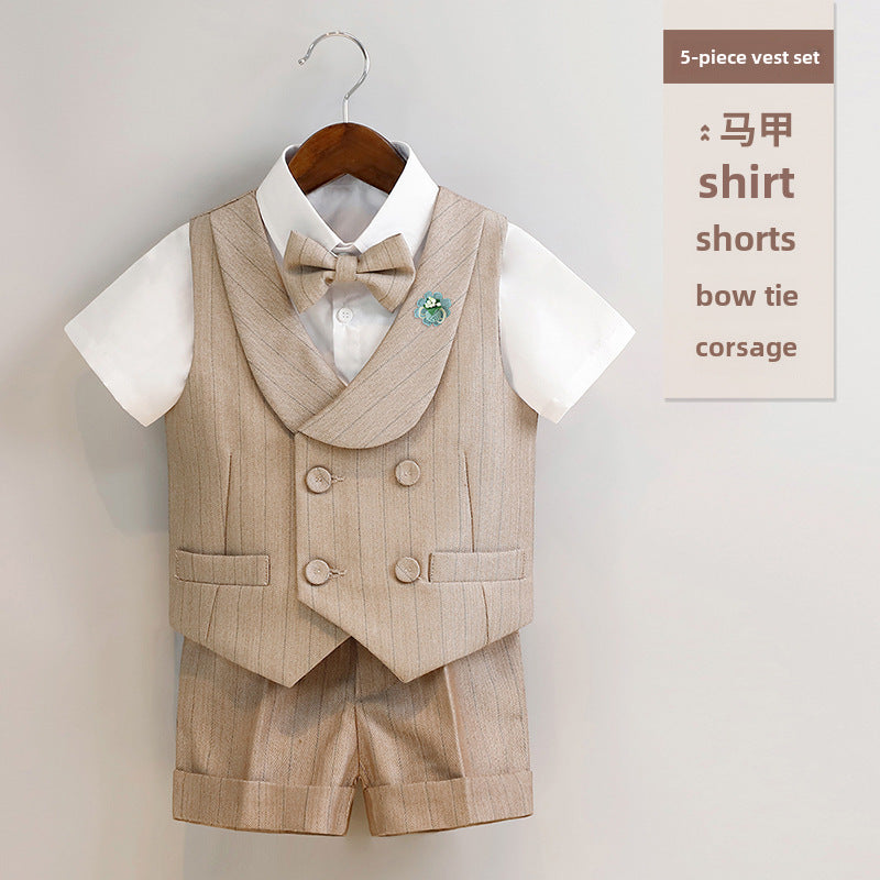 Junior Gentleman's Suspenders & Vest Set
