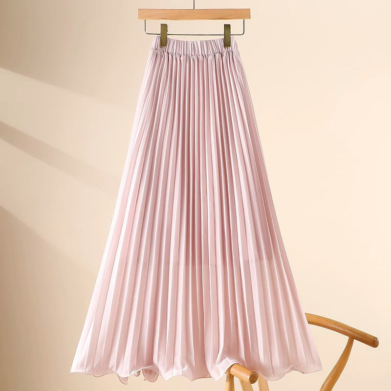 High-Waisted Chiffon Skirt